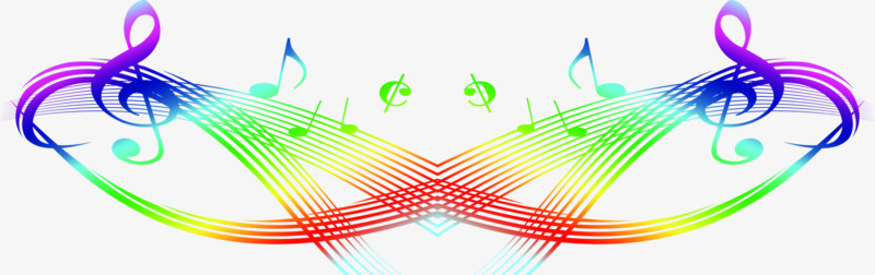 七彩音符装饰