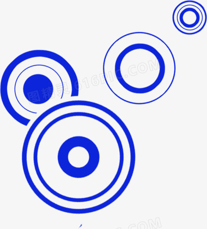 蓝色圆环装饰背景素材