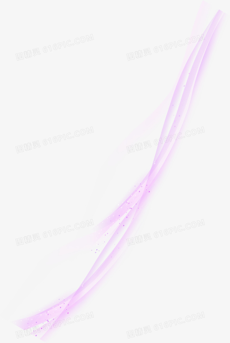 紫色卡通精美丝带线条