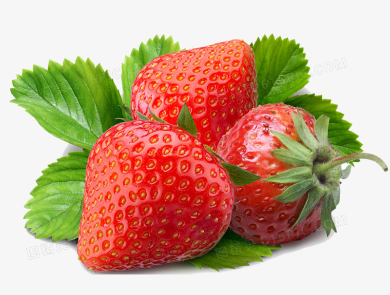 红色新鲜草莓陈列