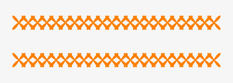 矢量分割线分隔纯色橙色