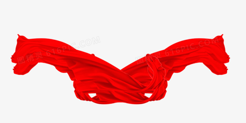 红色喜庆丝绸带
