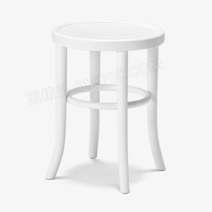 3D 白色凳子