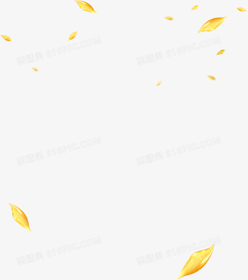 金色漂浮设计树叶