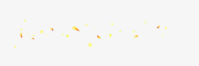 黄色叶子装饰漂浮