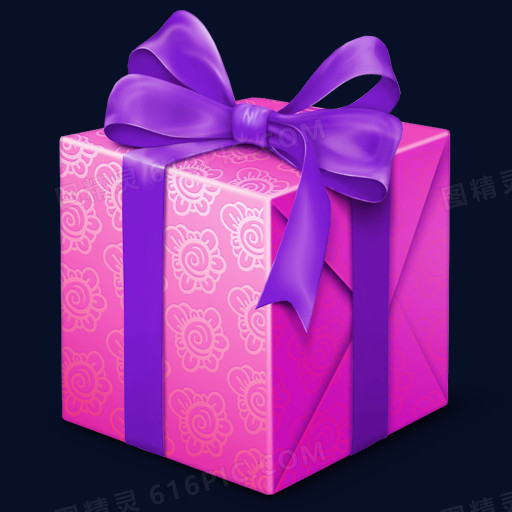 紫色丝带礼盒
