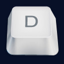 d白色键盘按键