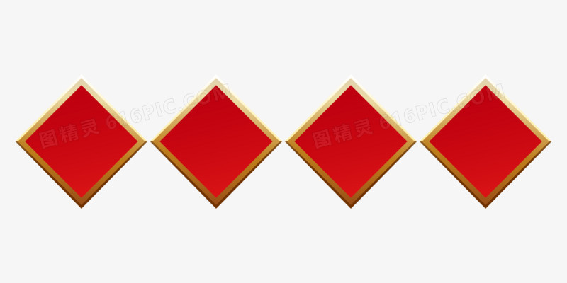 中式联排主题字红底边框元素