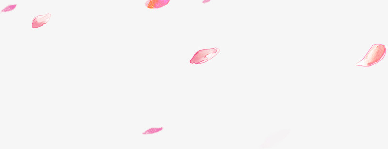 粉色漂浮玫瑰花瓣卡通