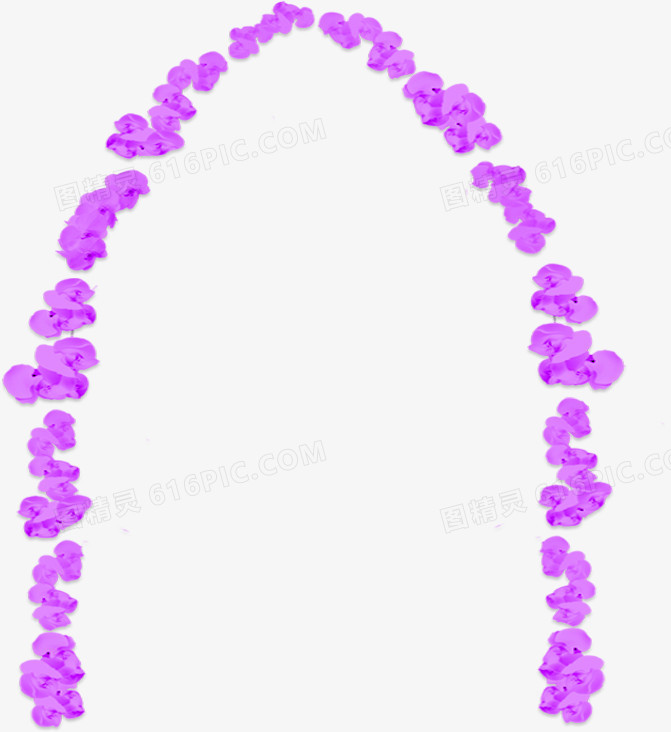 紫色花朵拱形门舞台