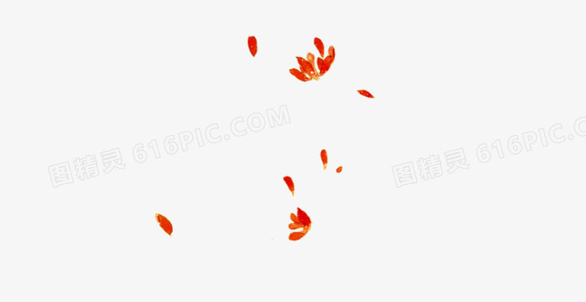 散落大红小碎花图案
