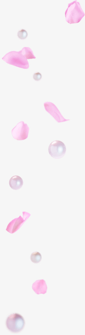 粉红色花瓣珍珠矢量素材