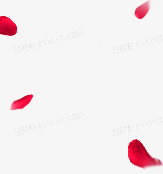 红色花瓣漂浮素材png
