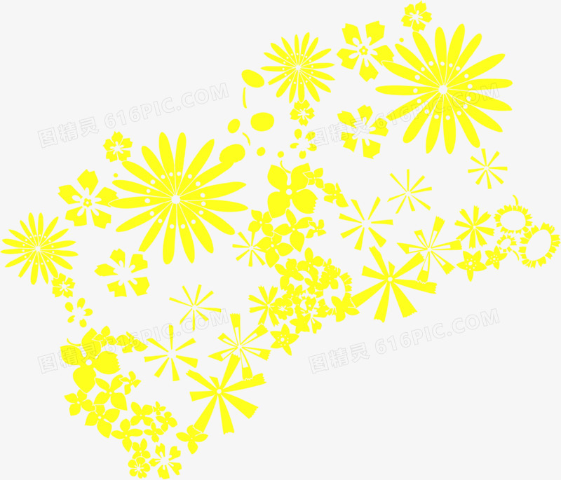 端午节黄色花朵装饰