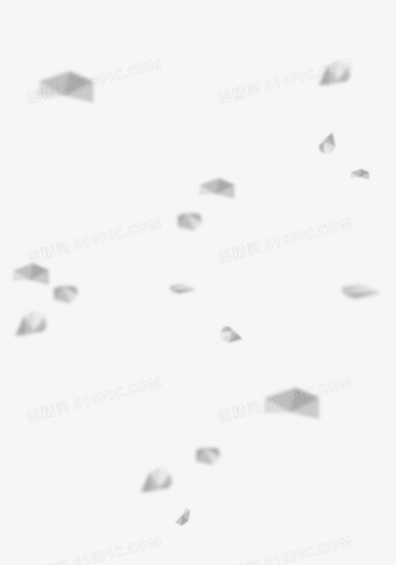 灰色几何体素材