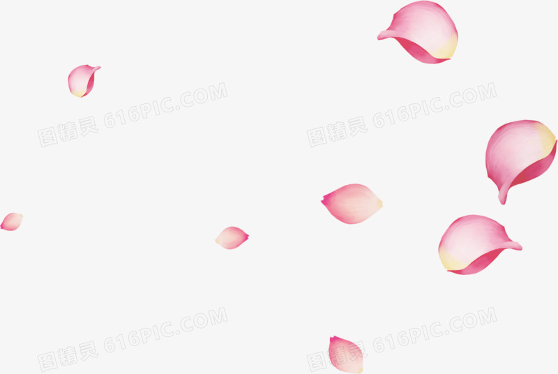 粉色卡通意境花瓣