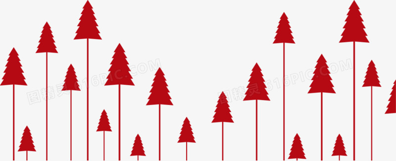 矢量创意设计圣诞节常青树小松树图