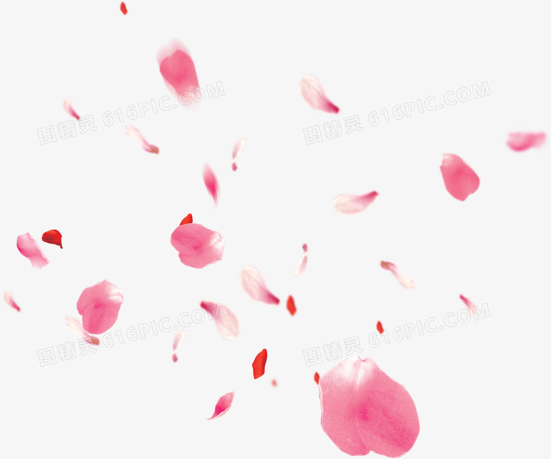 粉色创意漂浮花朵个性