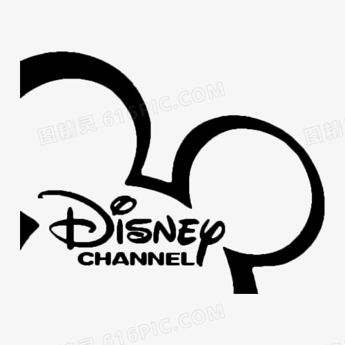 迪士尼通道黑色电视频道图标