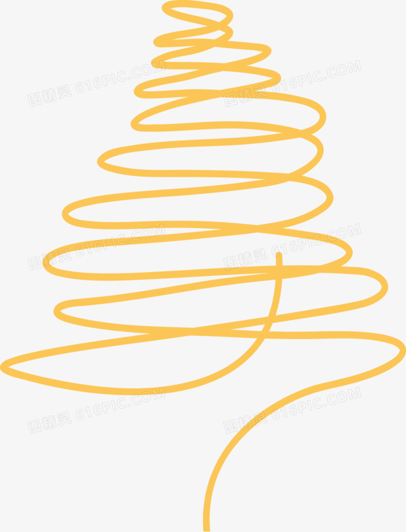 黄色创意合成元素流畅线条