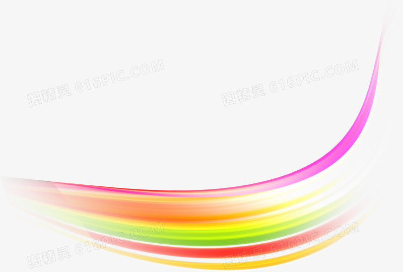 彩虹色的曲线高清图片