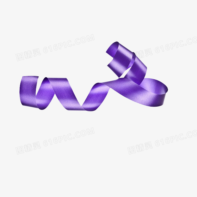 丝带紫色彩带漂浮
