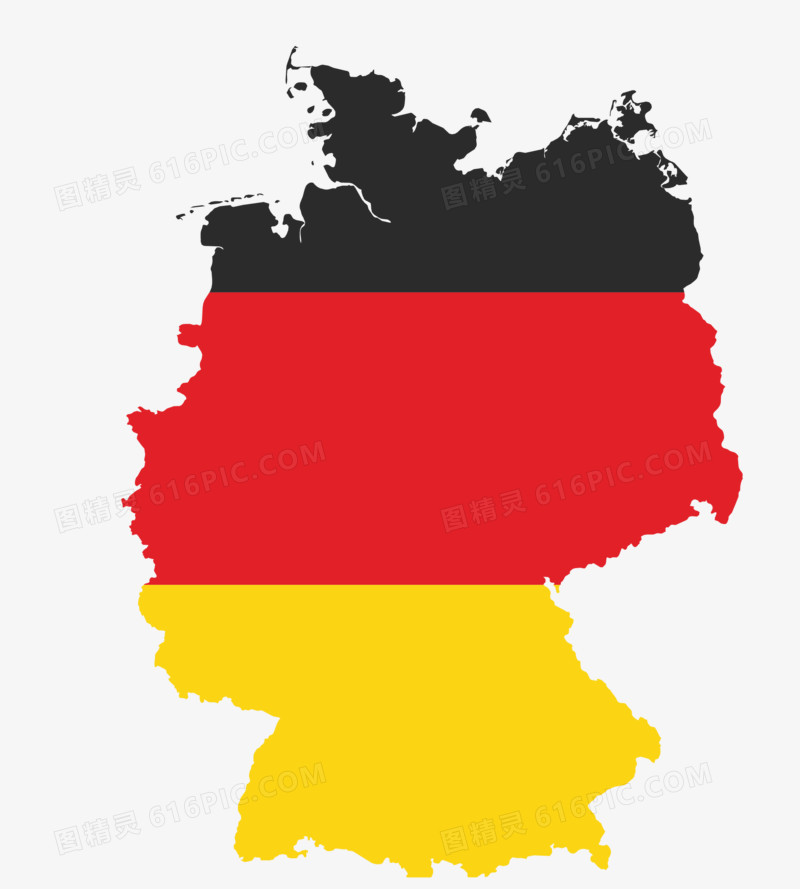 德国国旗地图
