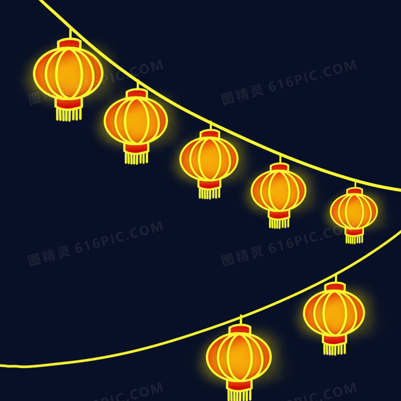 新年装饰灯笼免抠元素