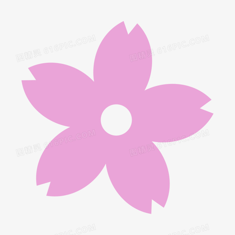 粉色花朵免抠矢量装饰元素