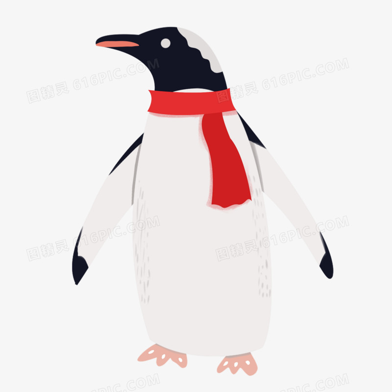 冬天带围巾的企鹅免抠元素