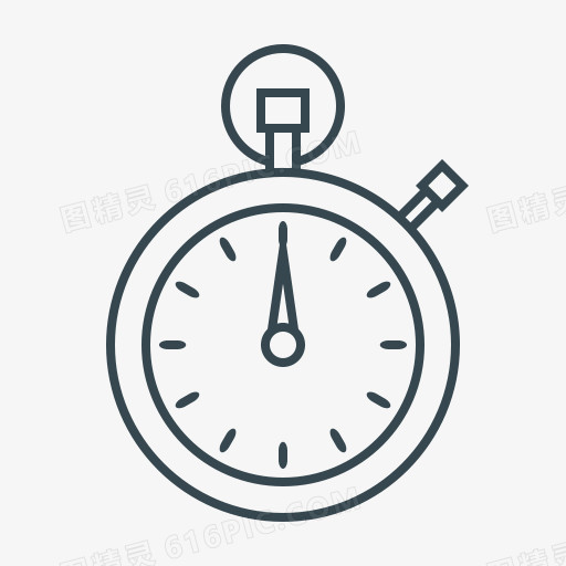 性能速度秒表时间时间管理定时器搜索引擎优化和开发的细线图标