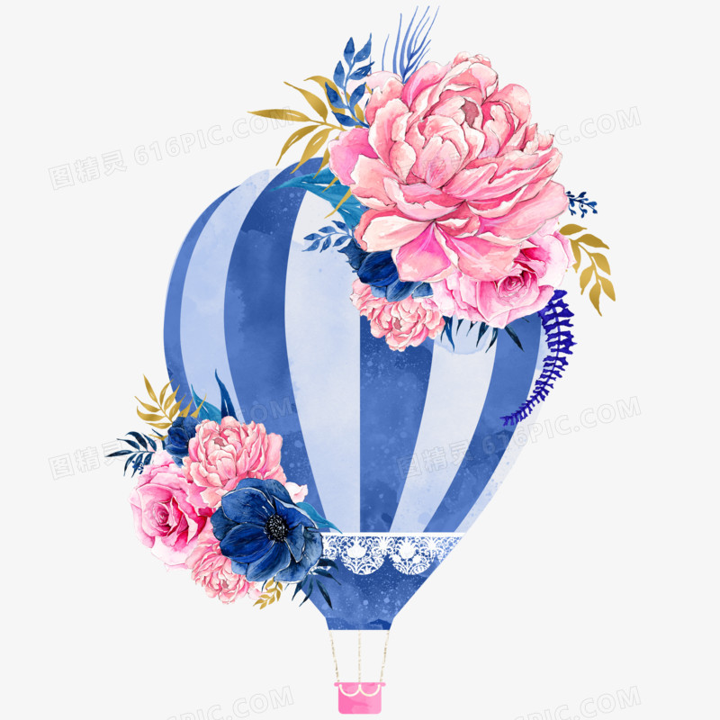 花朵热气球