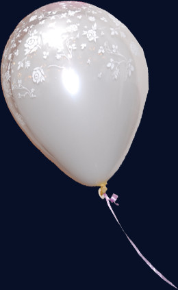 白色梦幻花纹气球