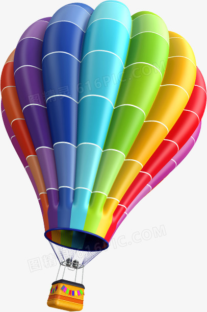 彩色条纹热气球装饰