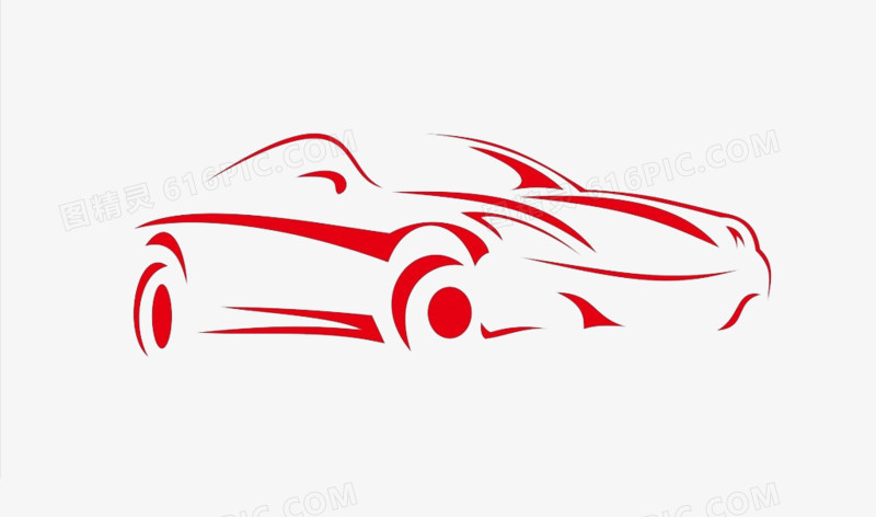 红色抽象汽车