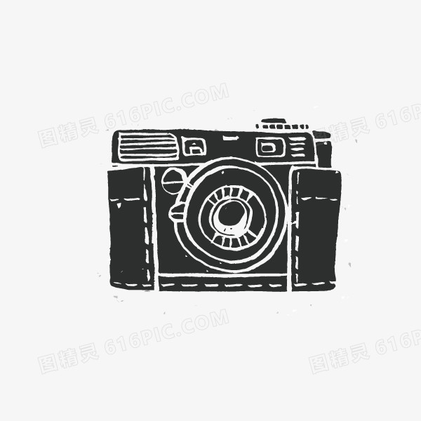 黑白复古胶卷相机