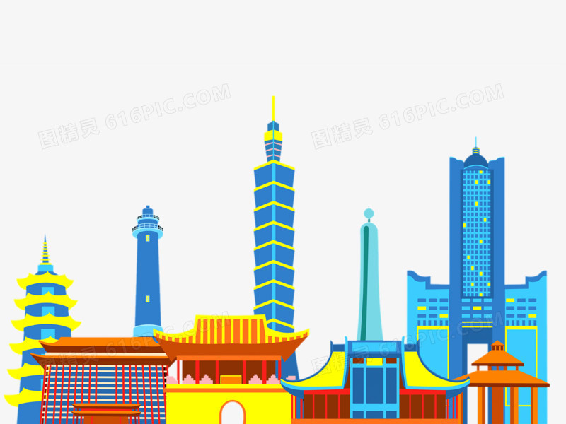 台湾建筑插画