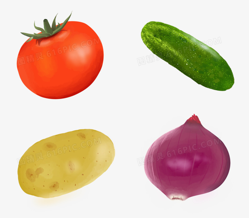 手绘素食蔬菜元素
