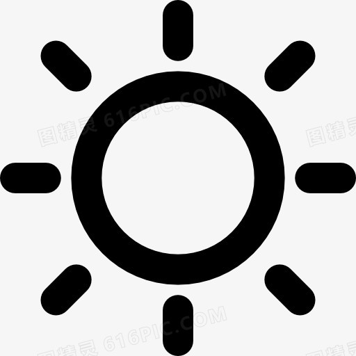 太阳晴朗天气符号图标