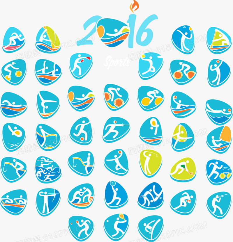 2016里约奥运会徽章素材