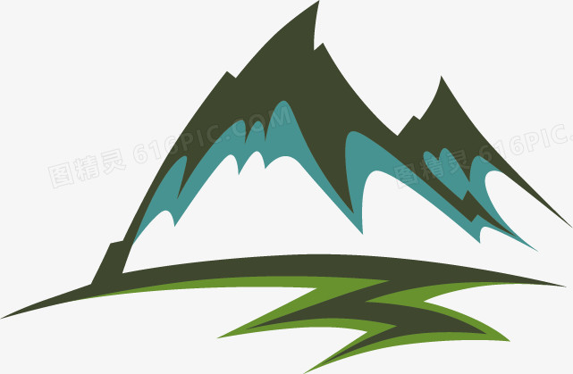 风景手绘山logo素材