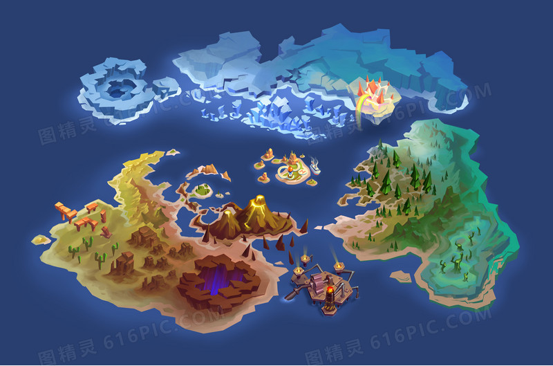 卡通岛屿游戏地图