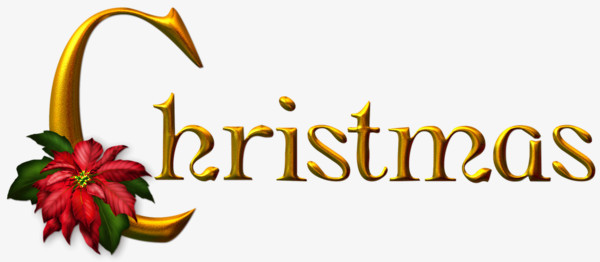 金色圣诞节英文字体