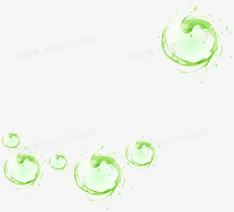 绿色气泡水滴  健康 自然