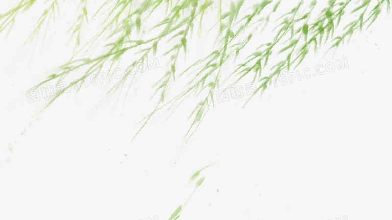 绿色清新竹叶风景艺术