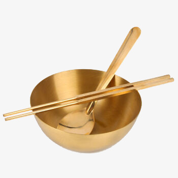 矢量金黄色碗筷