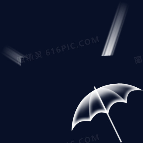 白色透明雨伞