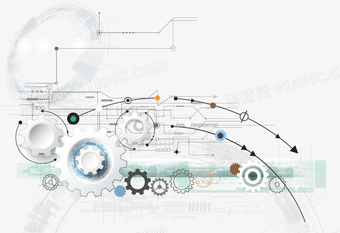 精美齿轮背景矢量素材