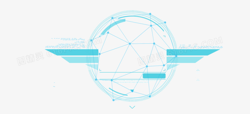 蓝色科技线条装饰