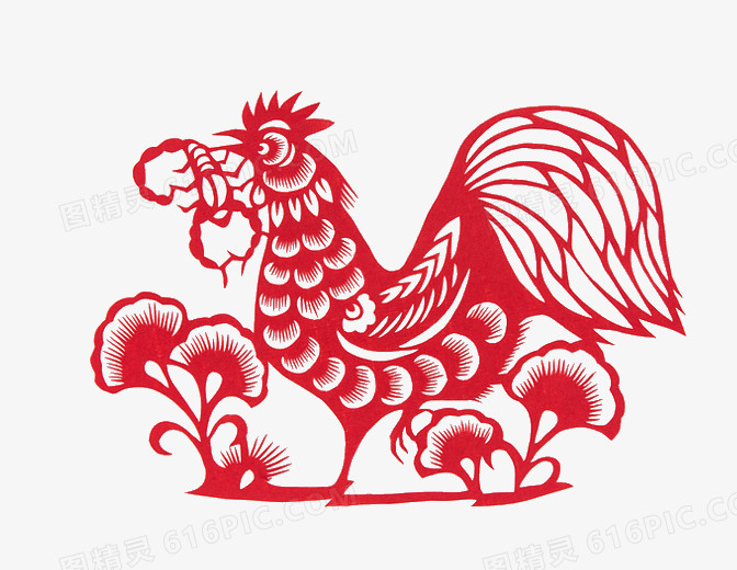 鸡年剪贴纸